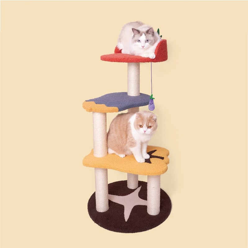 Vegetable Wood Cat Tree
